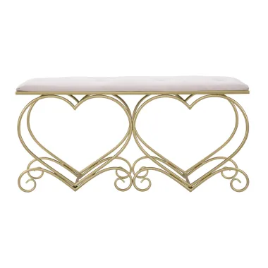 ŁAWKA HEART ROSA 105x37,5x51,5 cm